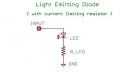 LED with Current Limiting Resistor Circuit Schematics